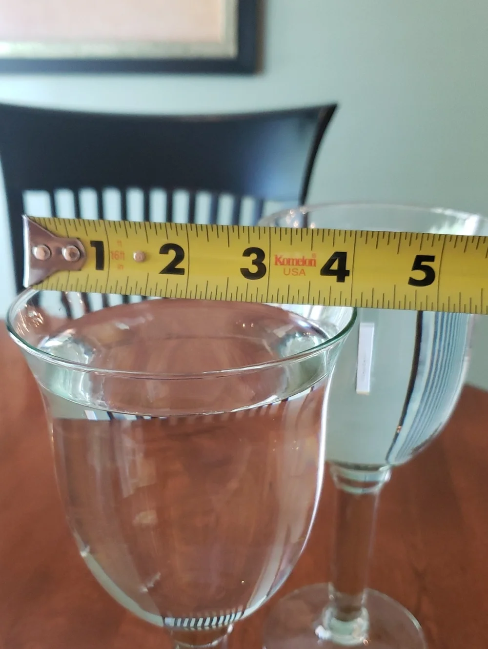 (2) Large Wine/Water Goblets- Elegant Clear Glass With Slight Green Tint -16 Oz.